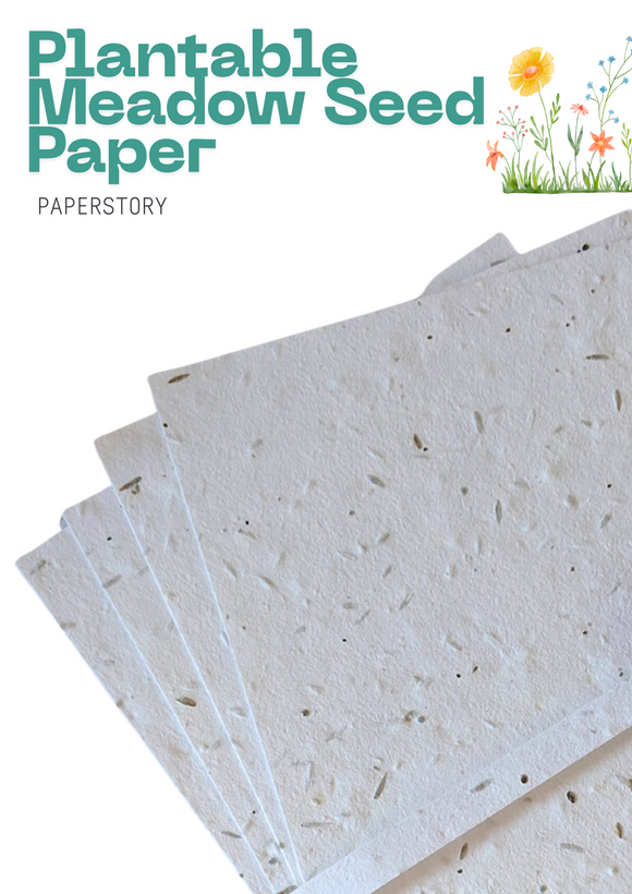 British Made Meadow Mix Handmade Plantable Card 280-300 gsm