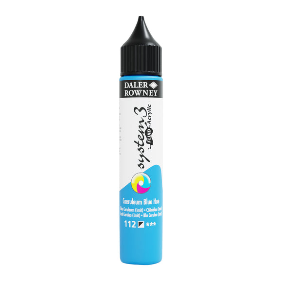 Daler Rowney System Fluid Acrylic Paint 29.5 ml Coeruleum  Blue Hue