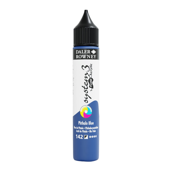 Daler Rowney System Fluid Acrylic Paint 29.5 ml Phthalo Blue