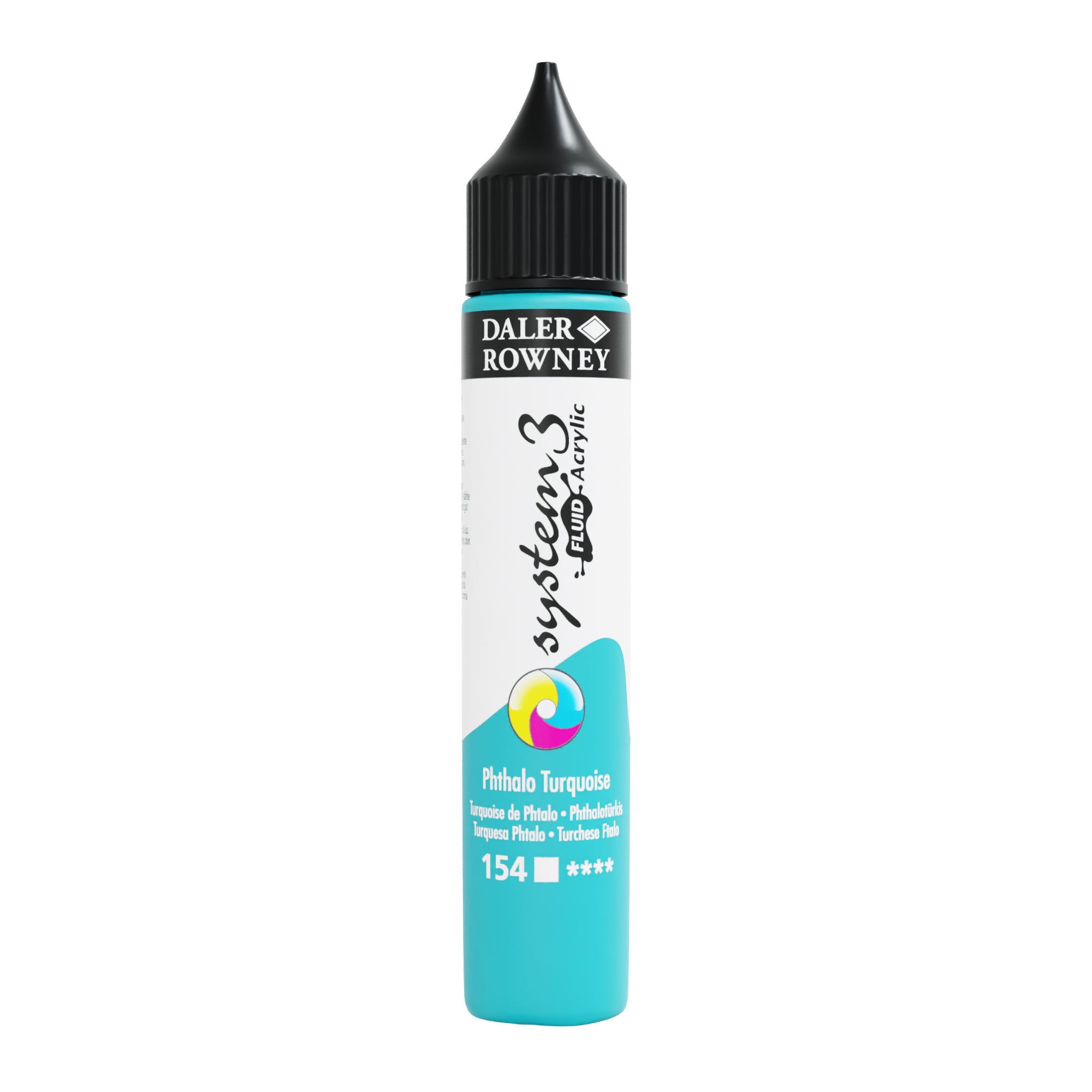 Daler Rowney System Fluid Acrylic Paint 29.5 ml Phthalo Turquoise