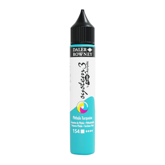 Daler Rowney System Fluid Acrylic Paint 29.5 ml Phthalo Turquoise