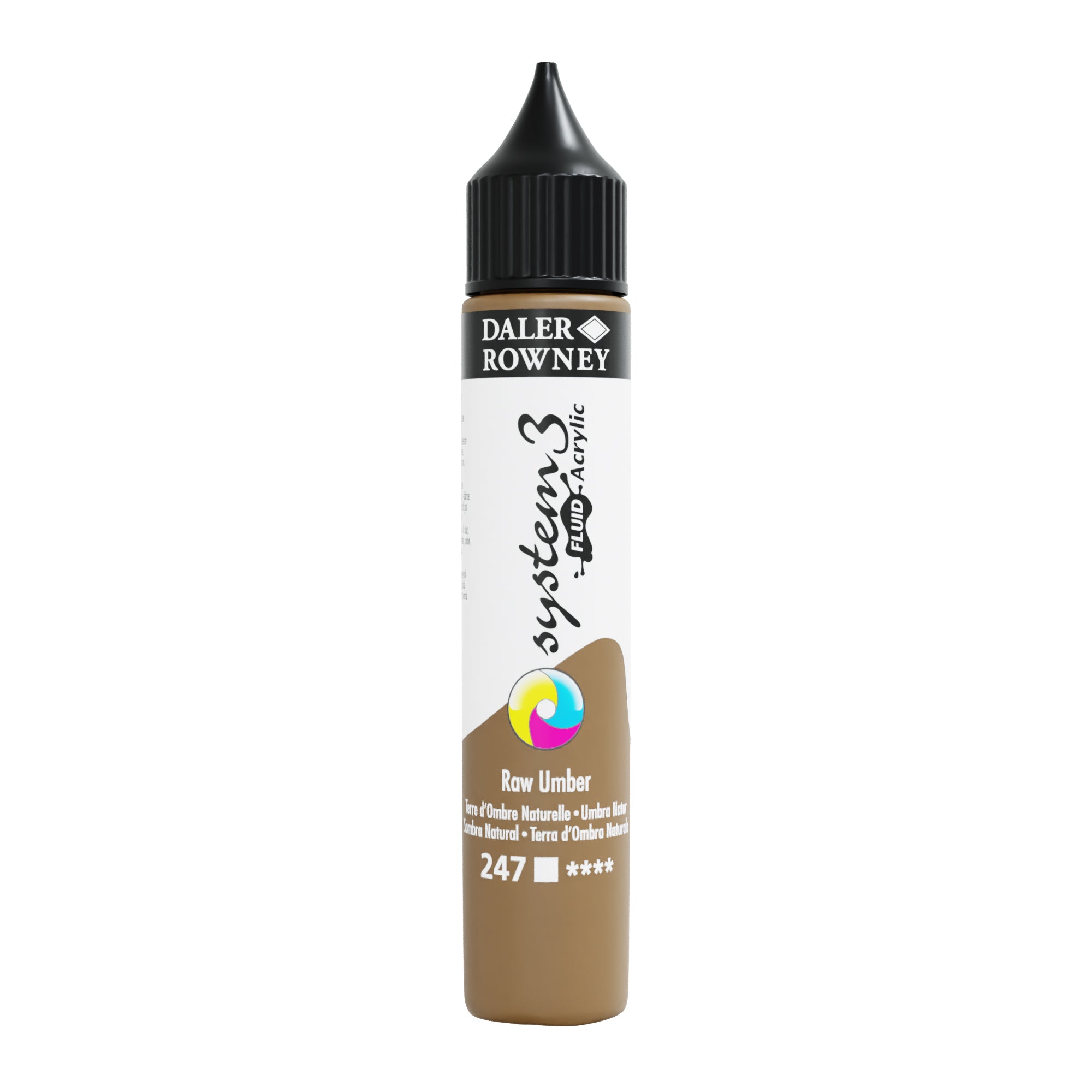 Daler Rowney System Fluid Acrylic Paint 29.5 ml Raw Umber