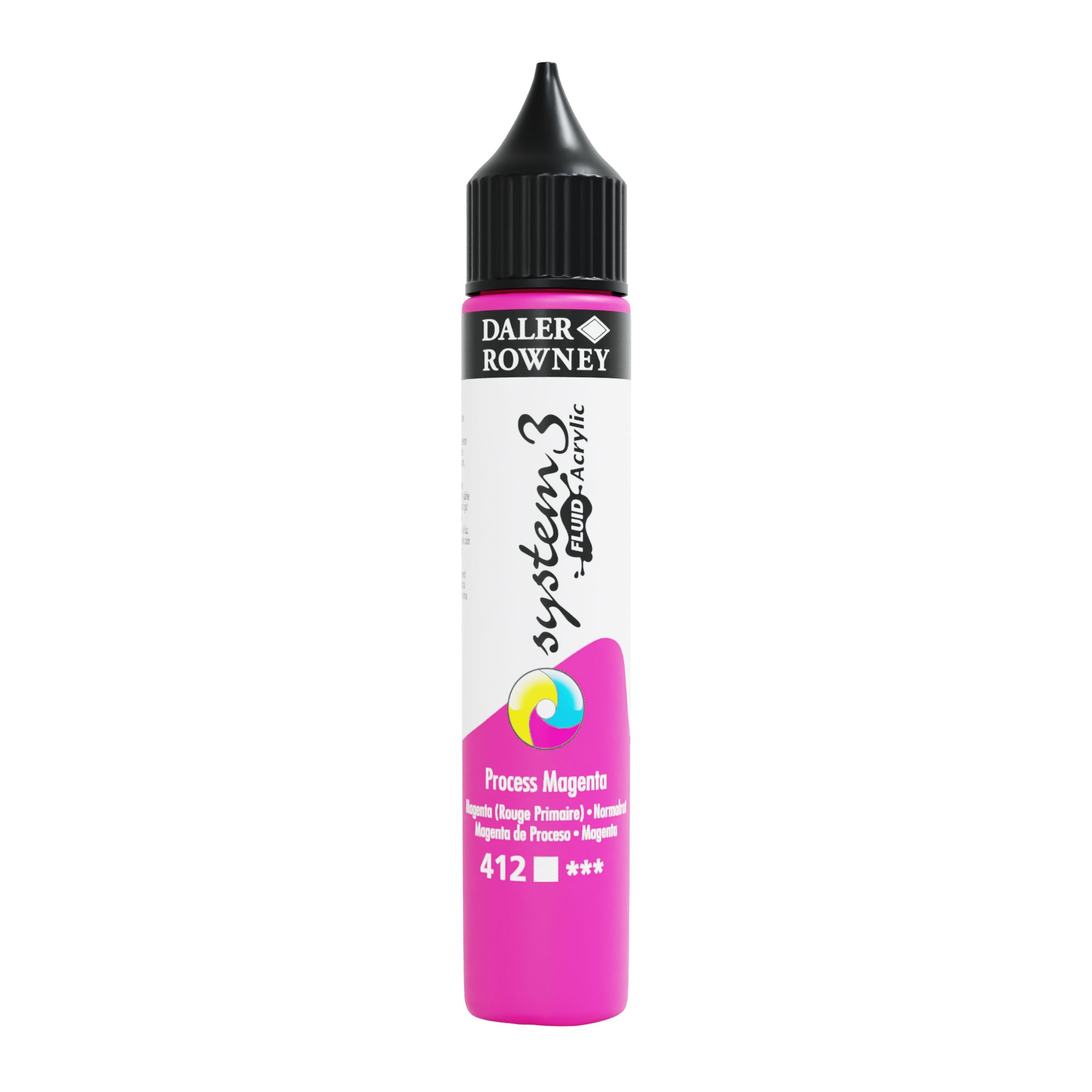 Daler Rowney System Fluid Acrylic Paint 29.5 ml Process Magenta