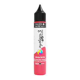 Daler Rowney System Fluid Acrylic Paint 29.5 ml Cadmium Red Hue