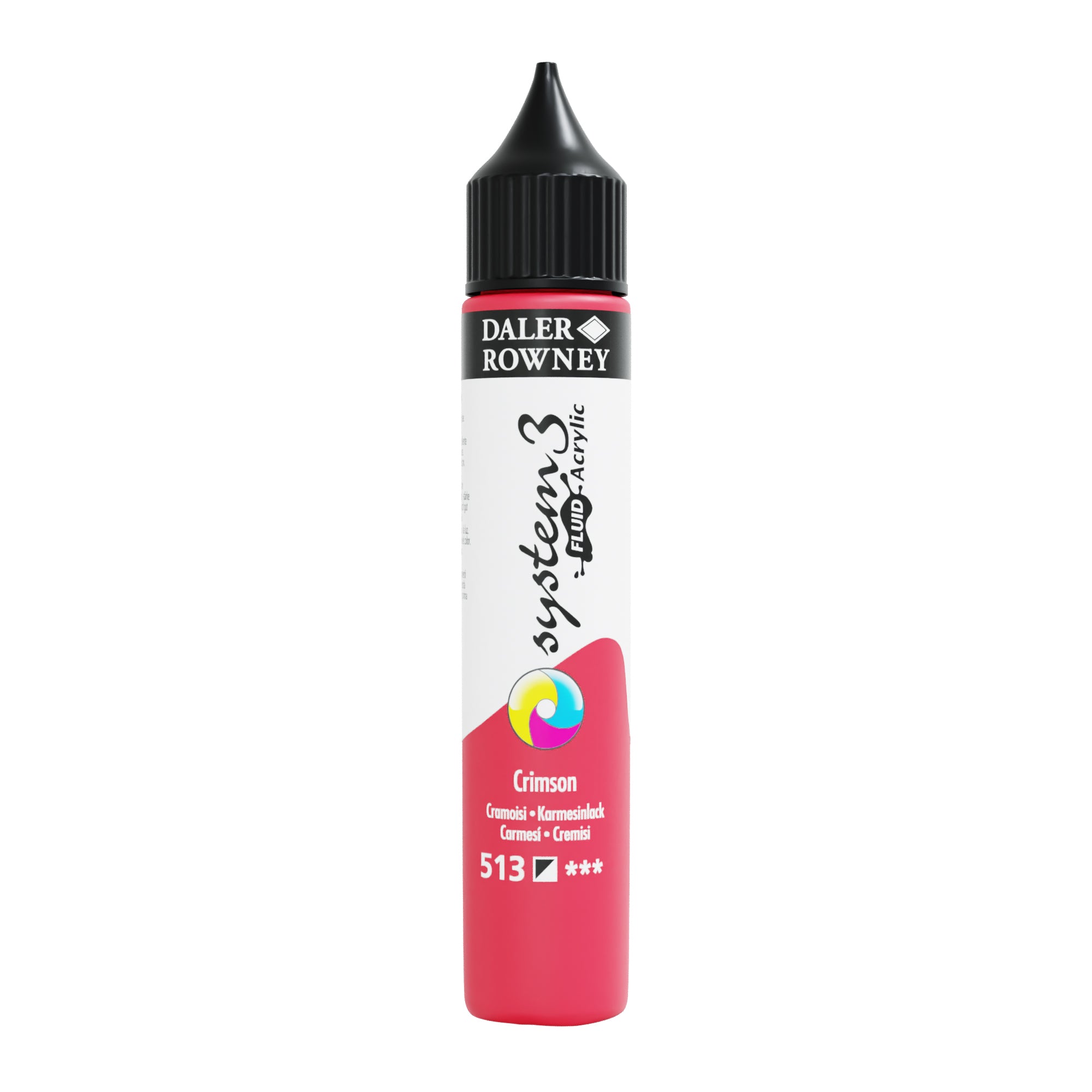 Daler Rowney System Fluid Acrylic Paint 29.5 ml Crimson