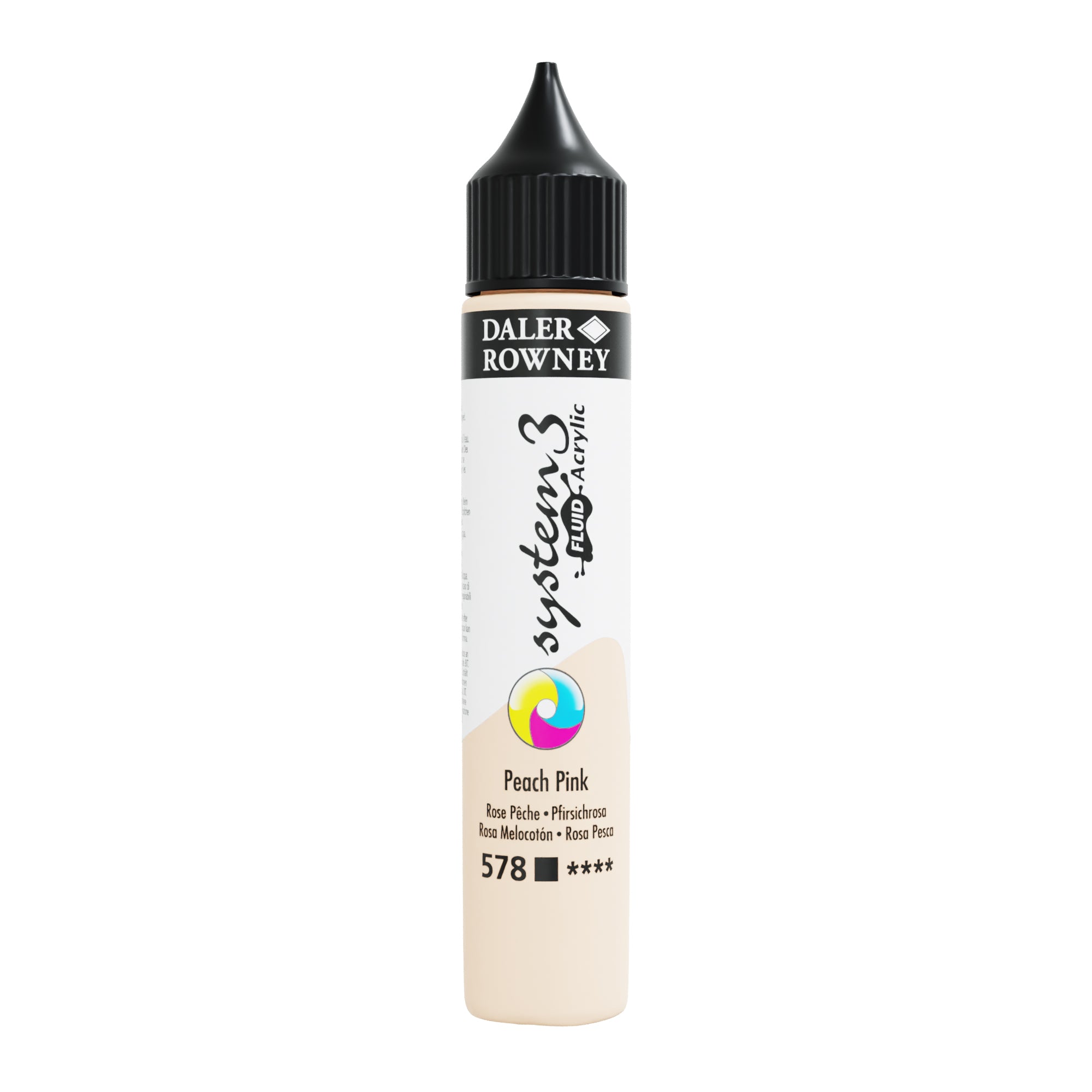 Daler Rowney System Fluid Acrylic Paint 29.5 ml Peach Pink