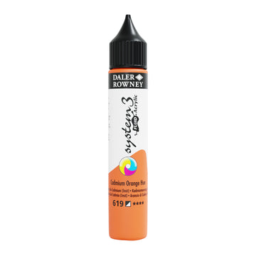 Daler Rowney System Fluid Acrylic Paint 29.5 ml Cadmium Orange Hue