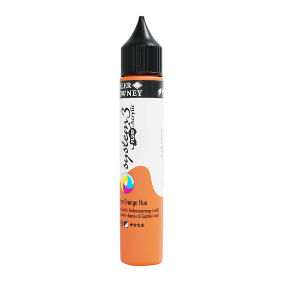 Daler Rowney System Fluid Acrylic Paint 29.5 ml Cadmium Orange Hue