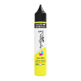 Daler Rowney System Fluid Acrylic Paint 29.5 ml Lemon Yellow
