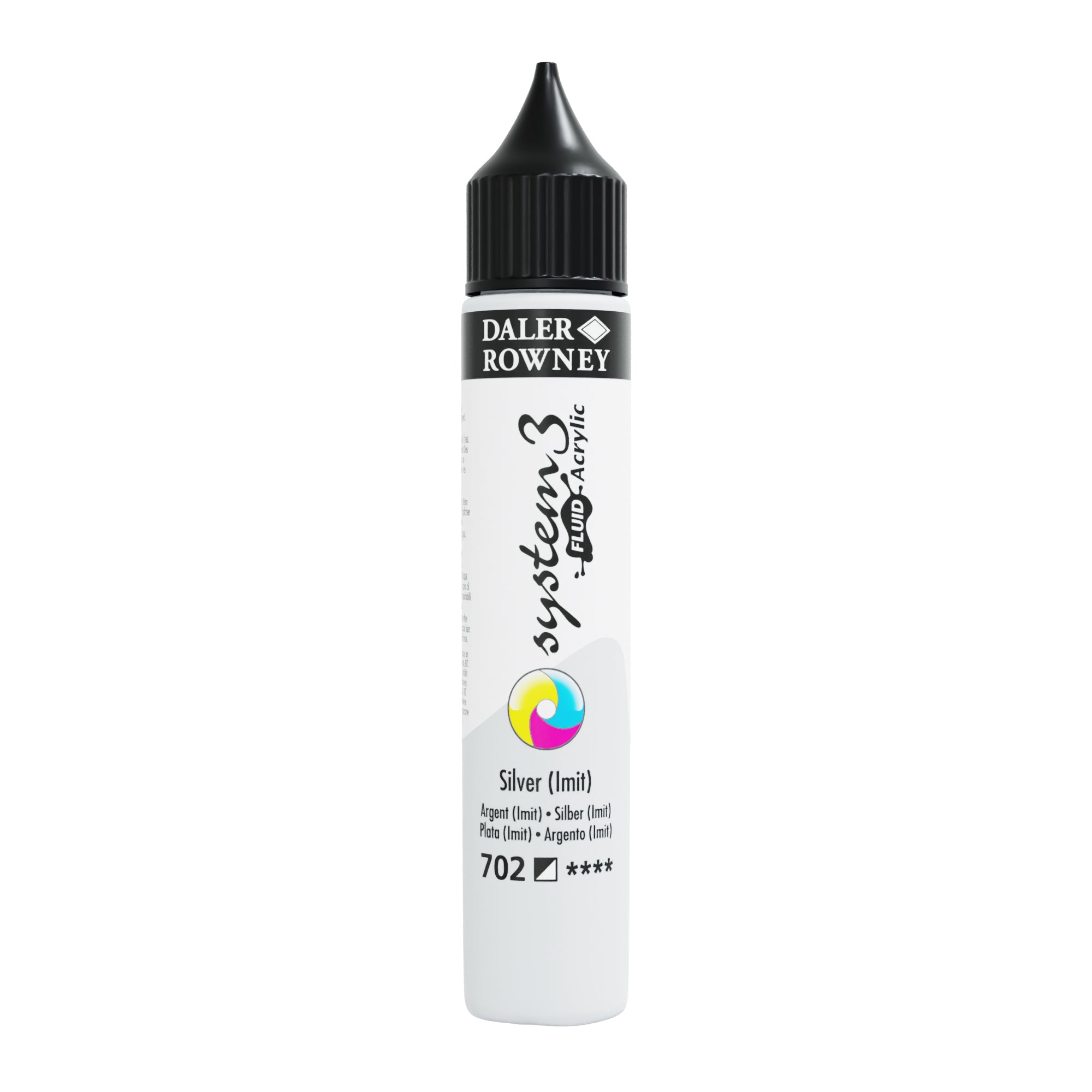 Daler Rowney System Fluid Acrylic Paint 29.5 ml Silver