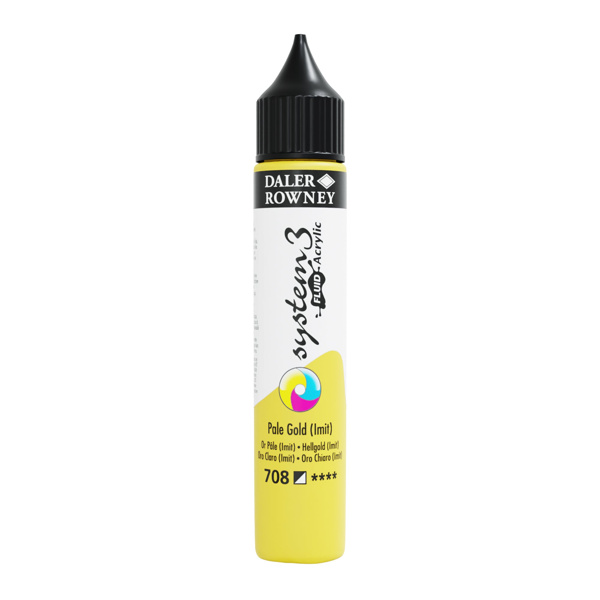 Daler Rowney System Fluid Acrylic Paint 29.5 ml Pale Gold