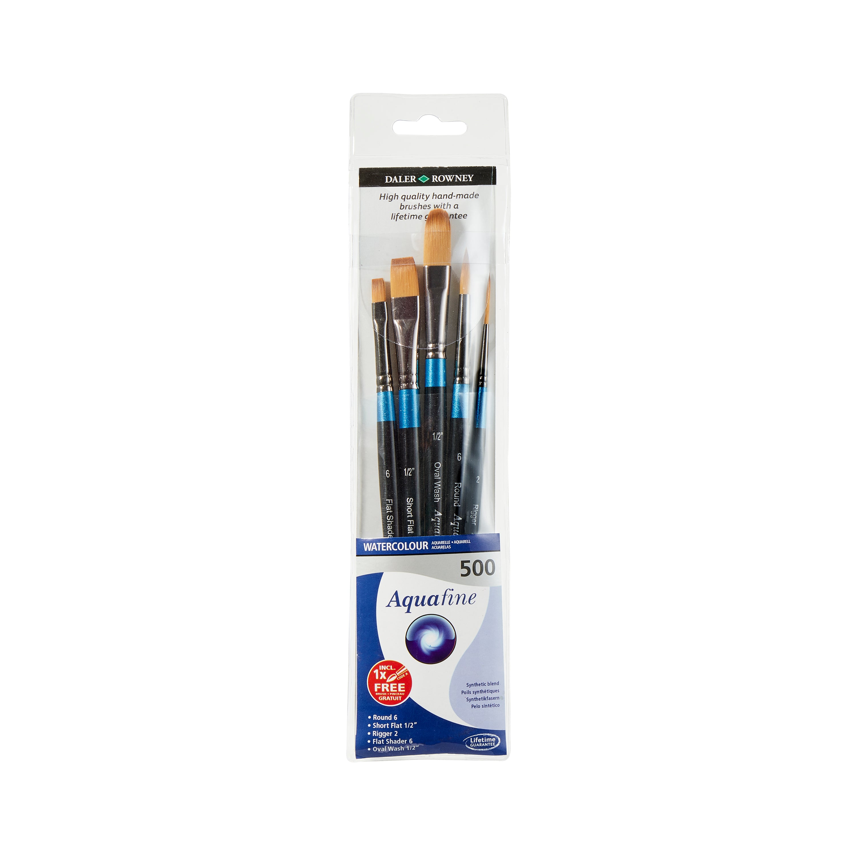 Daler Rowney Aquafine Watercolour Wallet Brush Set 500