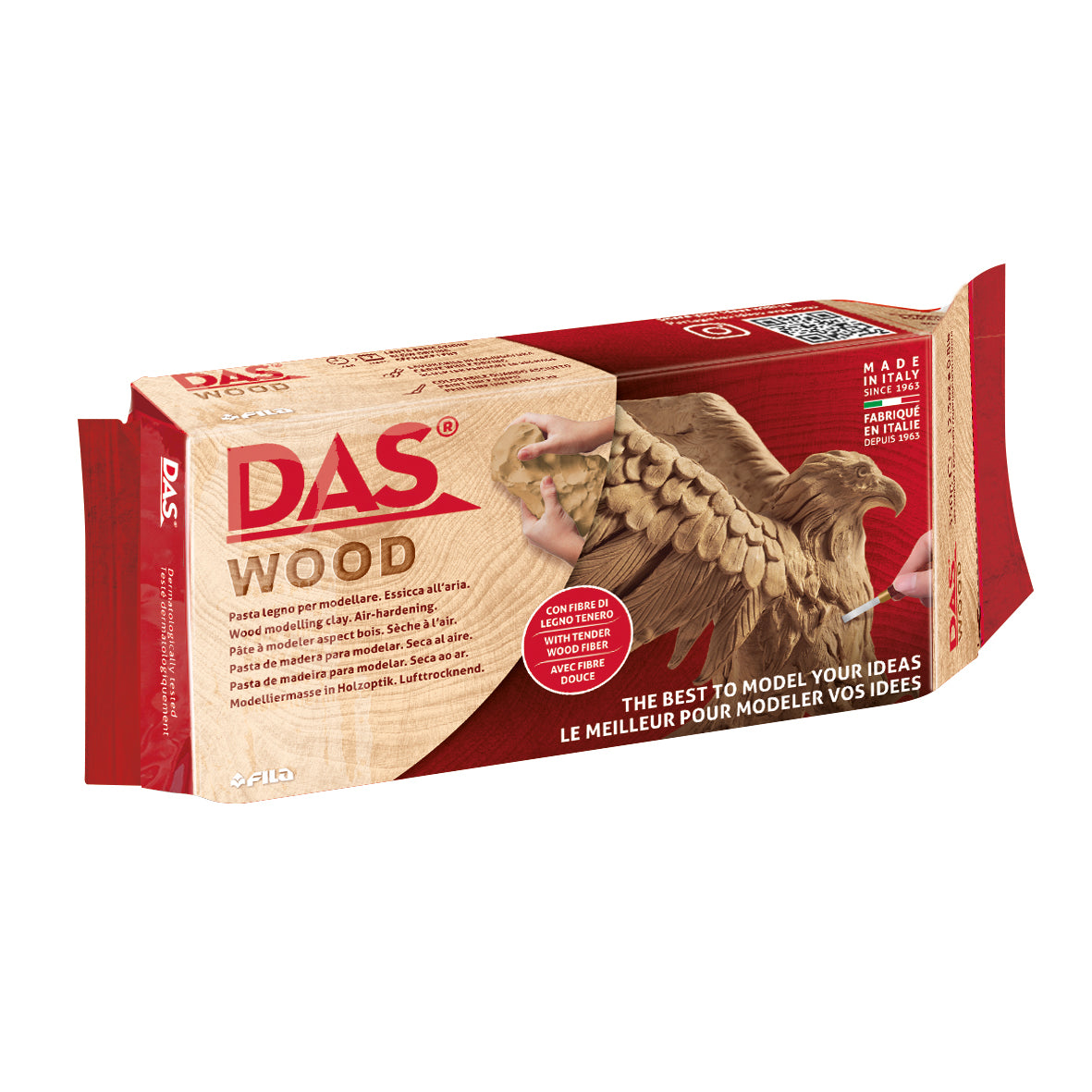 DAS Wood Effect Air Drying Modelling Clay 700 g