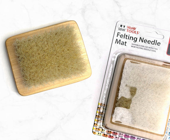 World of Wool Needle Felting Wooden Brush Mat