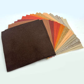 Wool Mix FS6-3 Felt 6 x 6 inches square mixed pack of 20 sheets