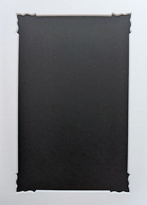 Pre-cut Mount 1.4 mm acid free - Fancy Textured Soft White - Frame Size A4 (29.7 x 21 cm) 3 cm border