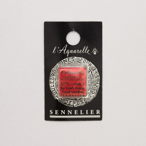Sennelier L'Aquarelle Watercolour Paint Half Pan - French Vermilion