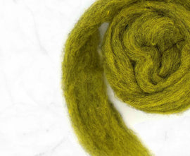Felting wool Carded Corriedale Sunflower, stunning colour. 