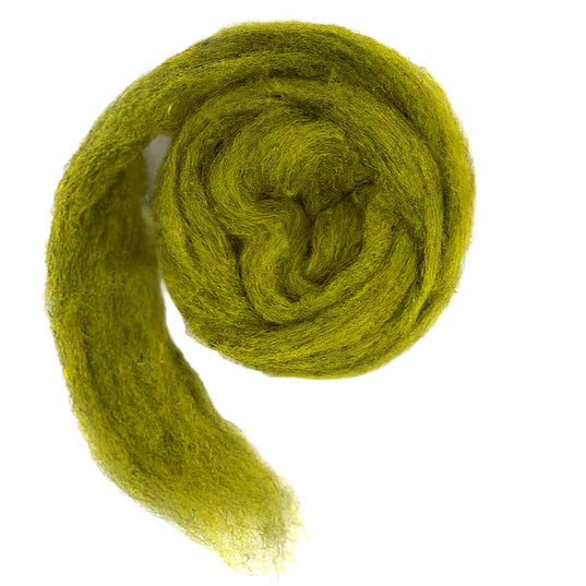 Felting wool Carded Corriedale Sunflower, stunning colour. 