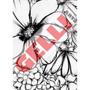Floral design with 'Gell' text overlay on a white background