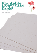 British Made Poppy Seed Handmade Plantable Paper 200 gsm
