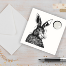 Hare & Moon Greetings Card & Envelope