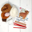 The Crafty Kit Company Highland Cow Needle Felting Craft Kit