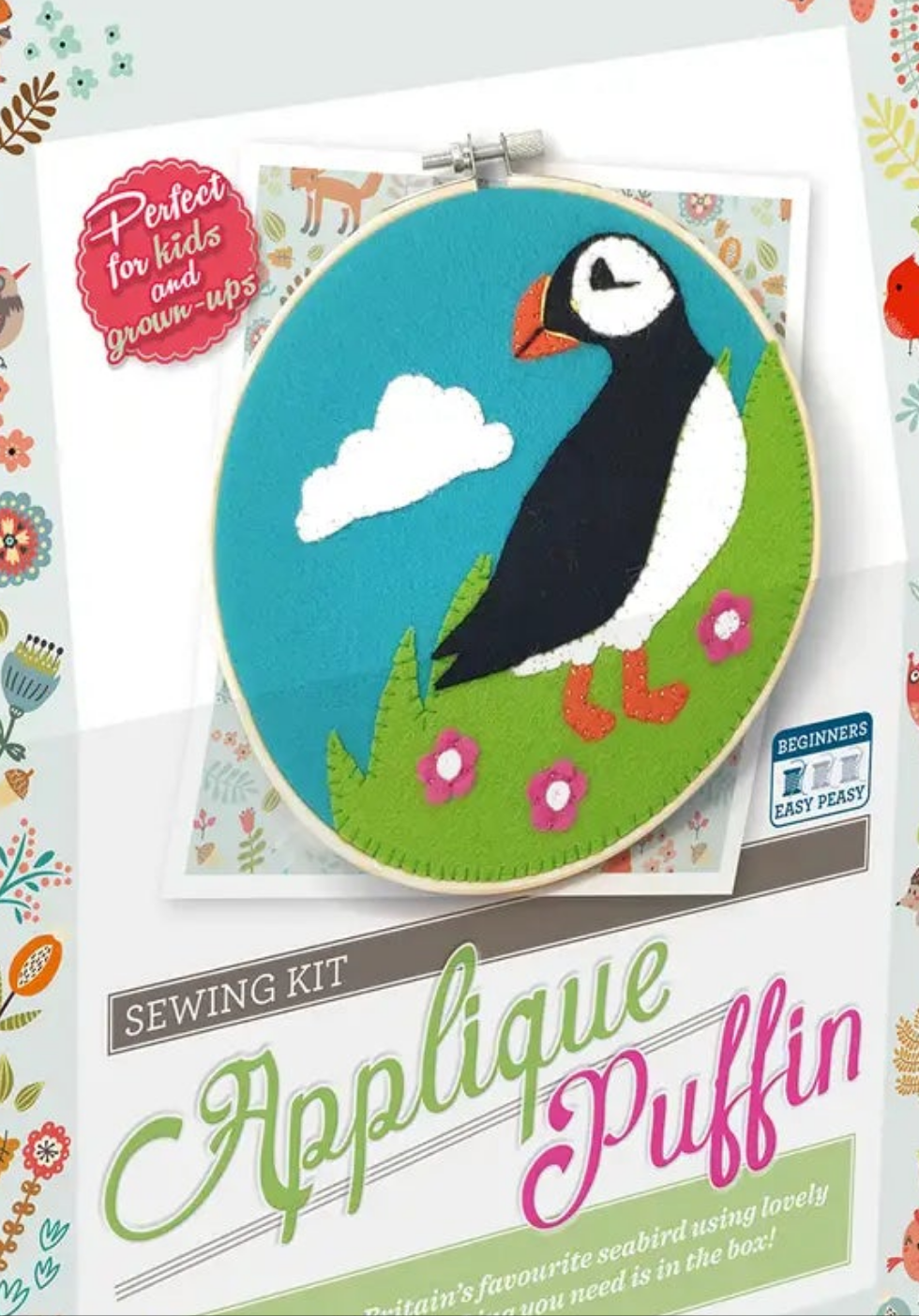 The Crafty Kit Company Scottish Puffin Felt Applique Craft Kit