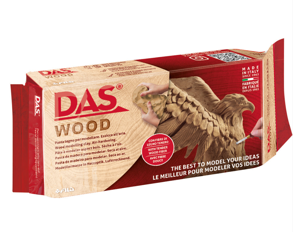 DAS Wood Effect Air Drying Modelling Clay 700 g