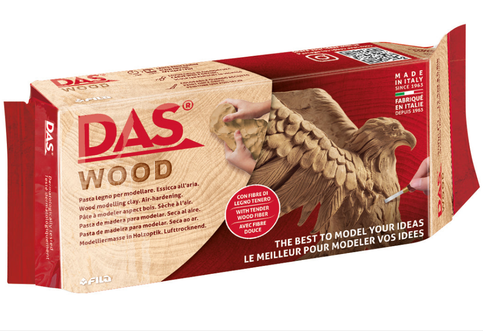 DAS Wood Effect Air Drying Modelling Clay 700 g