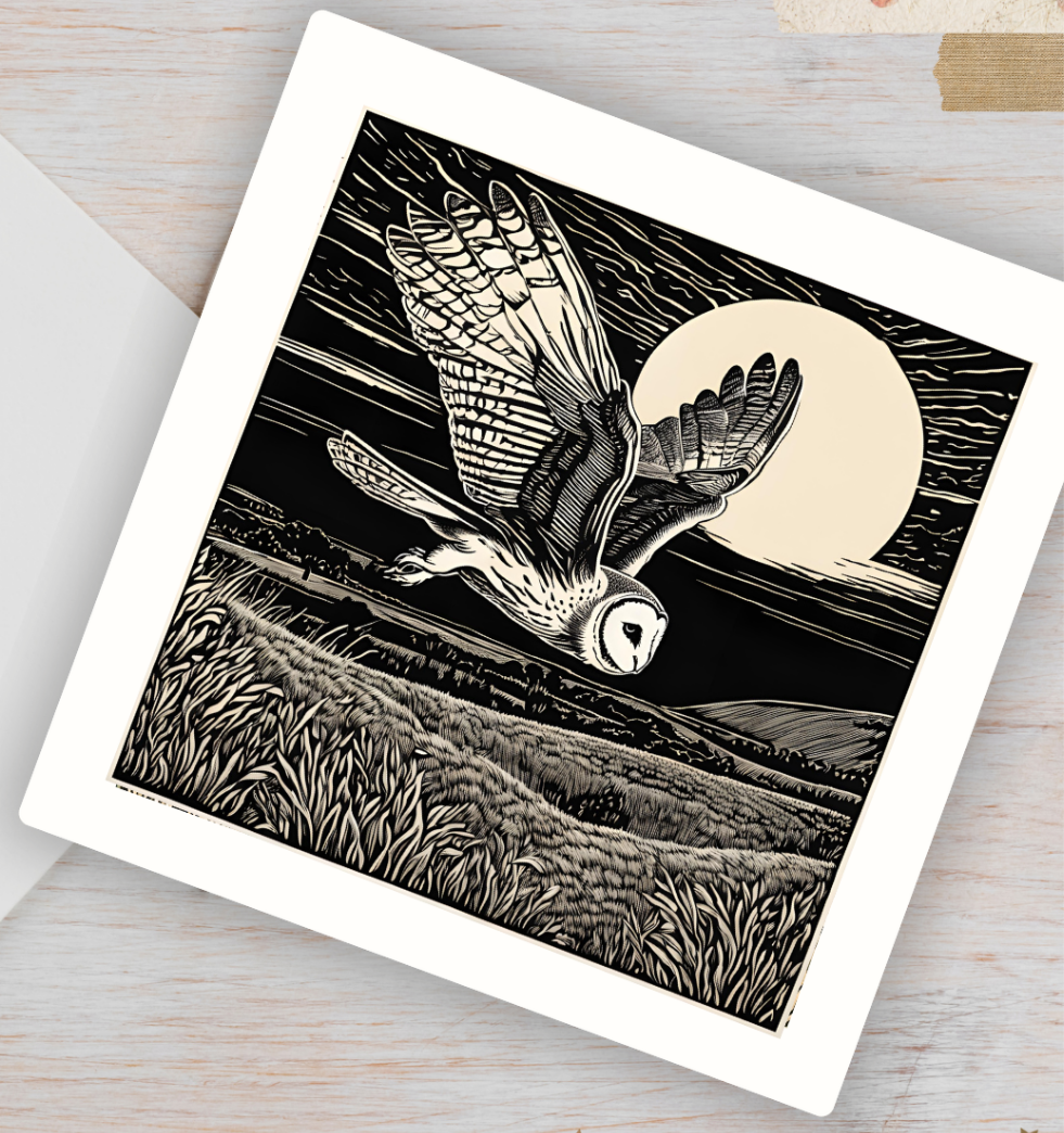 Midnight Owl Greetings Card & Envelope