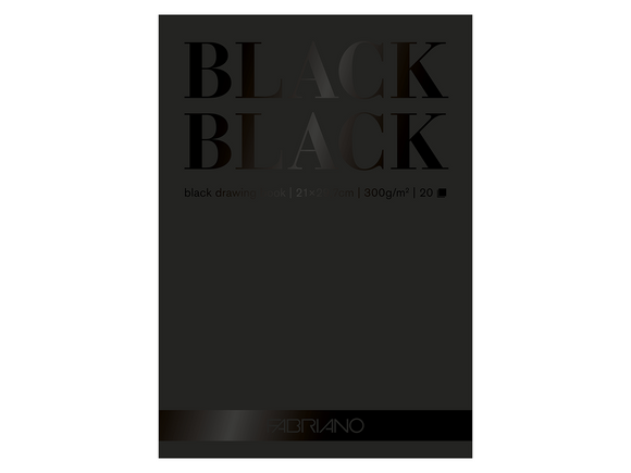 Fabriano Black Black Artist Pad 300gsm 20 sheets x A4