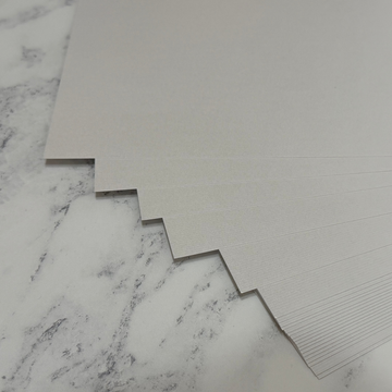 A4 Embossed Lines textured Pearlescent Card 250 gsm - White x 10 sheets