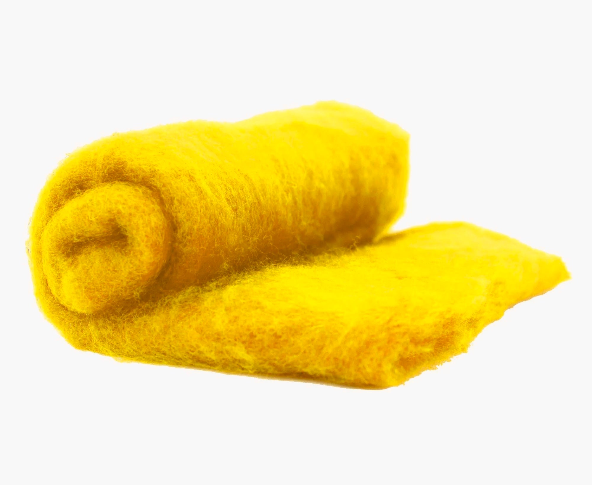 Perendale Carded Extra large Felting Wool Batt 200g Sunshine