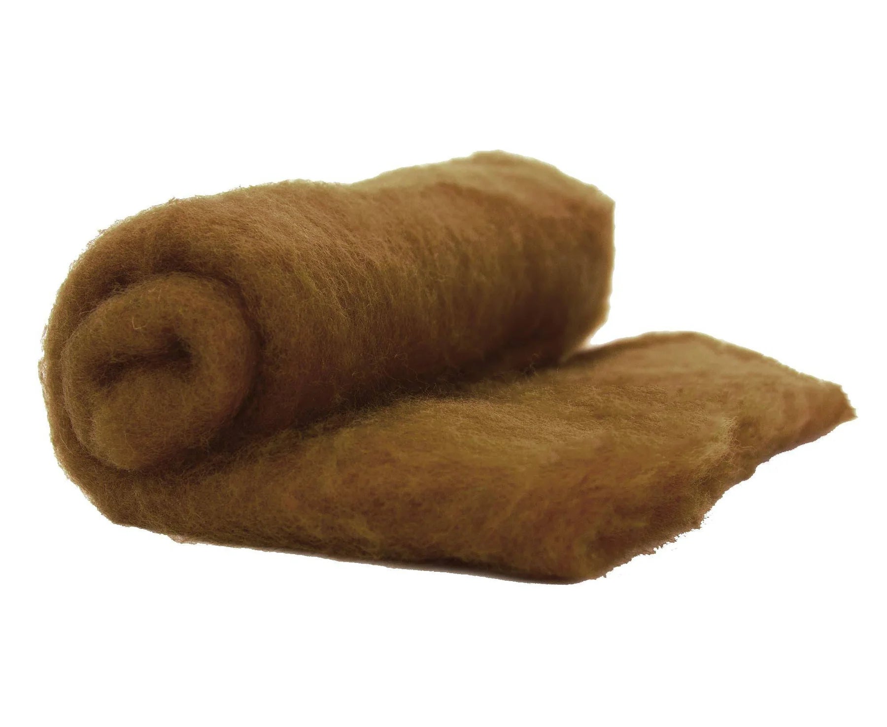 Perendale Carded Extra large Felting Wool Batt 200g Sienna
