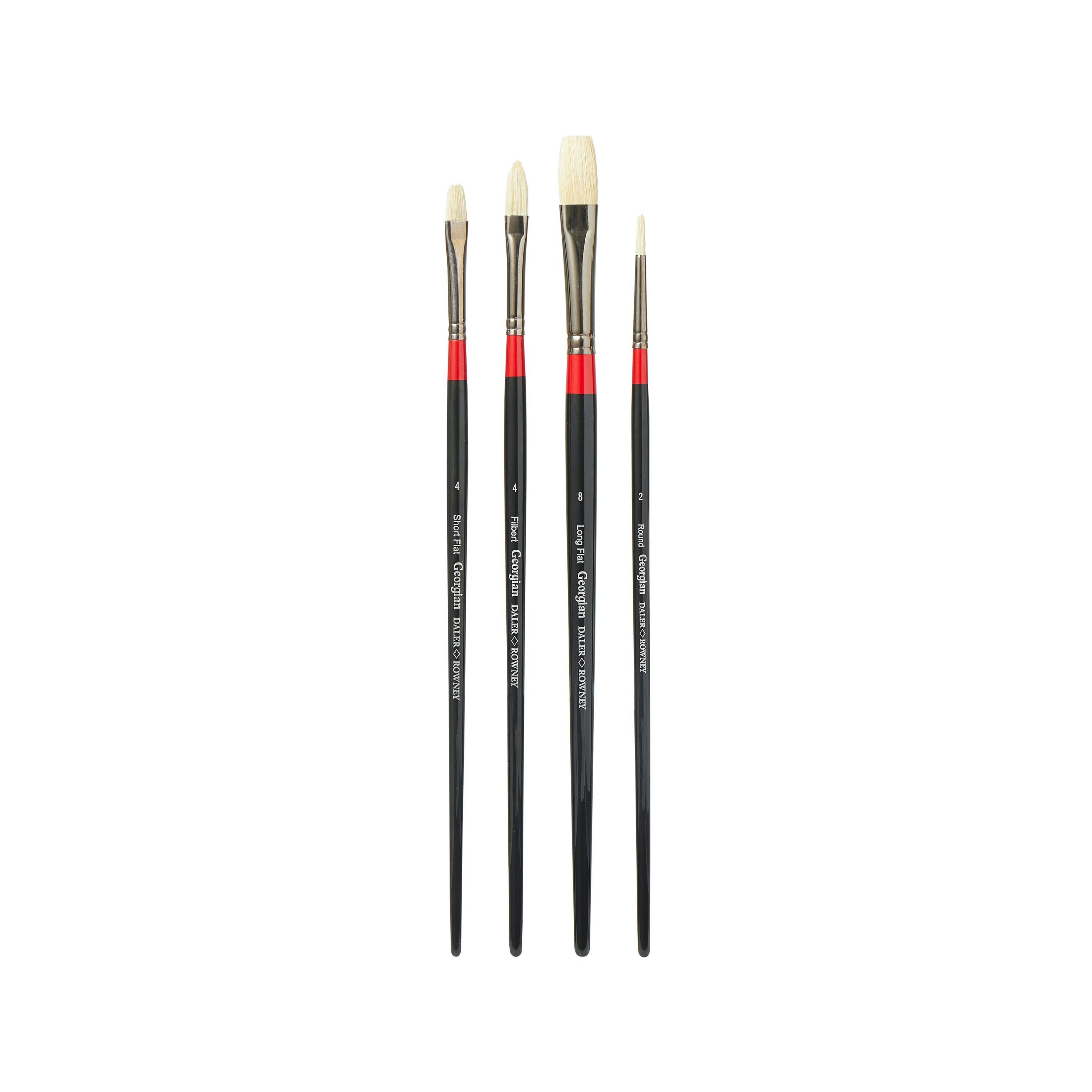 Daler Rowney Georgian Oil Natural Hog Bristle Brush Set Nº400