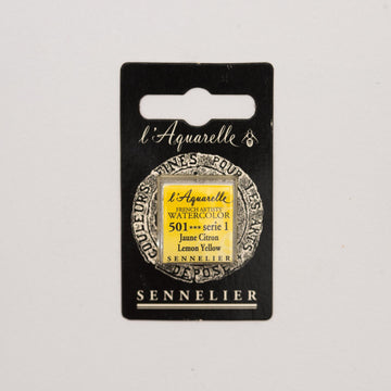 Sennelier L'Aquarelle Watercolour Paint Half Pan - Lemon Yellow