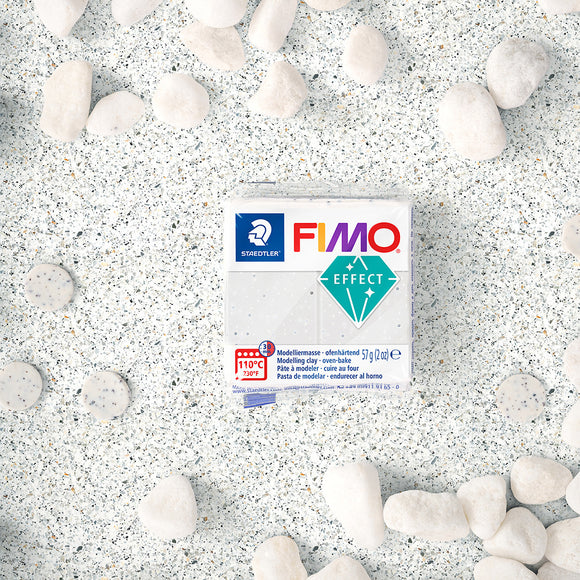 NEW Stone White Granite FIMO Effects Polymer Clay 57g 8010-003