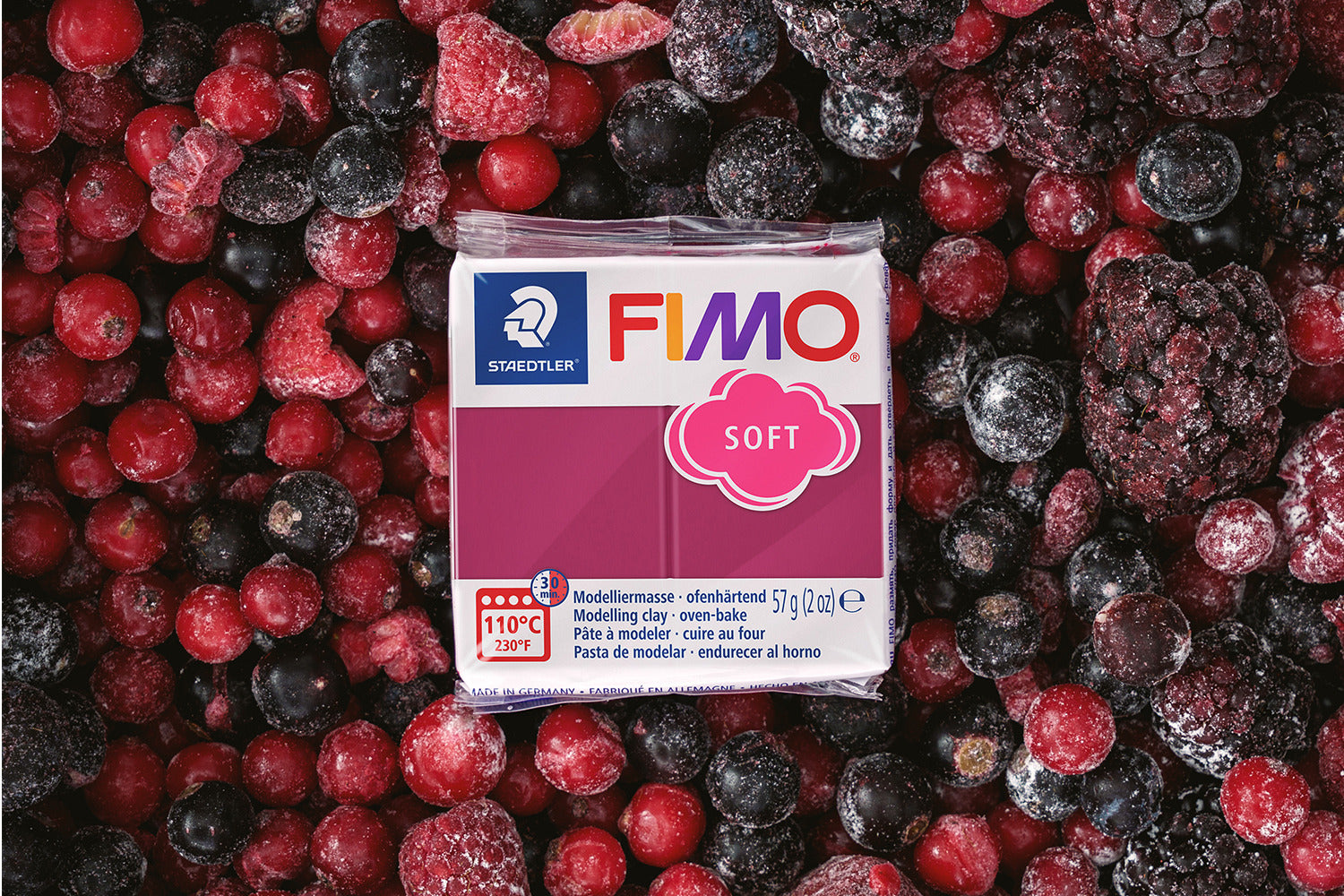 NEW FIMO Soft Polymer Clay 57g Frozen Berry 8020-T23