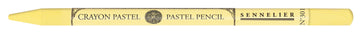 Sennelier pastel pencil with yellow color on a white background
