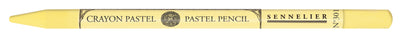 Sennelier pastel pencil with yellow color on a white background