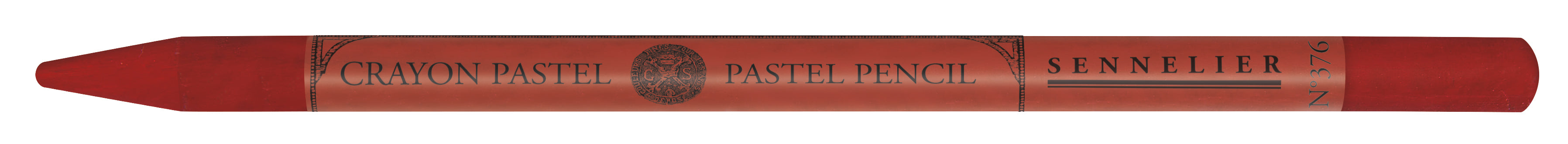 Sennelier pastel pencil in red on a white background