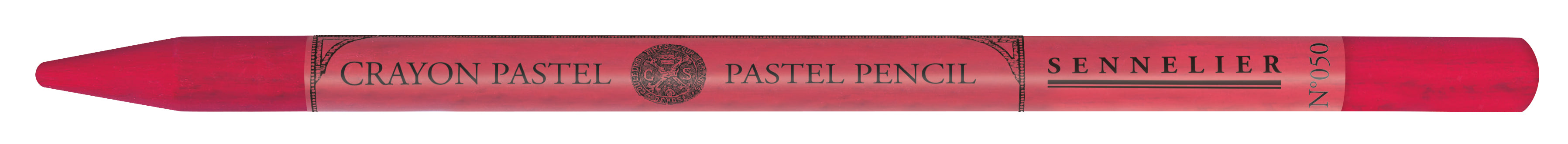 Red pastel pencil with 'Sennelier' branding on a white background