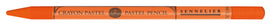 Orange pastel pencil with 'Sennelier' branding on a white background