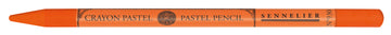 Orange pastel pencil with 'Sennelier' branding on a white background