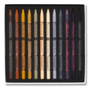 Set of Le Penille pastel pencils in various colors in a black box.