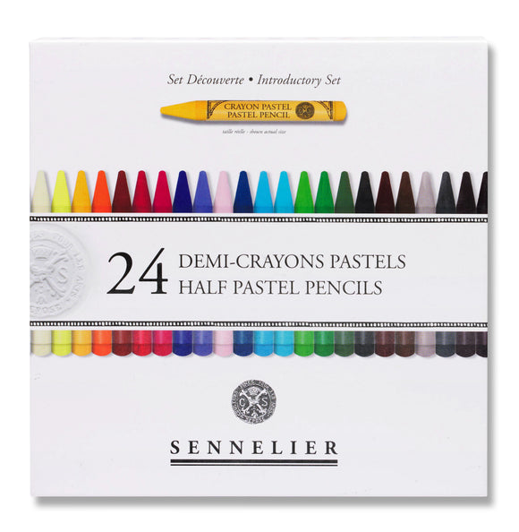 Sennelier Woodless Pastel Pencils - Boxed Set of 24 - Assorted Half Set