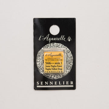 Sennelier L'Aquarelle Watercolour Paint Half Pan - Naples Yellow Deep