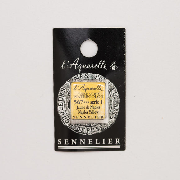 Sennelier L'Aquarelle Watercolour Paint Half Pan - Naples Yellow