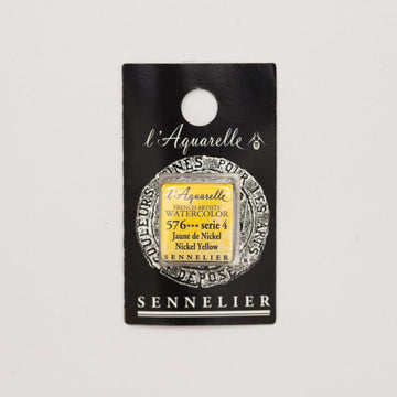Sennelier L'Aquarelle Watercolour Paint Half Pan - Nickel Yellow